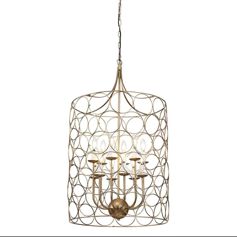 Luxury Cage Lantern, High Quality Cylinder Drum Chandelier 12 bulbs
