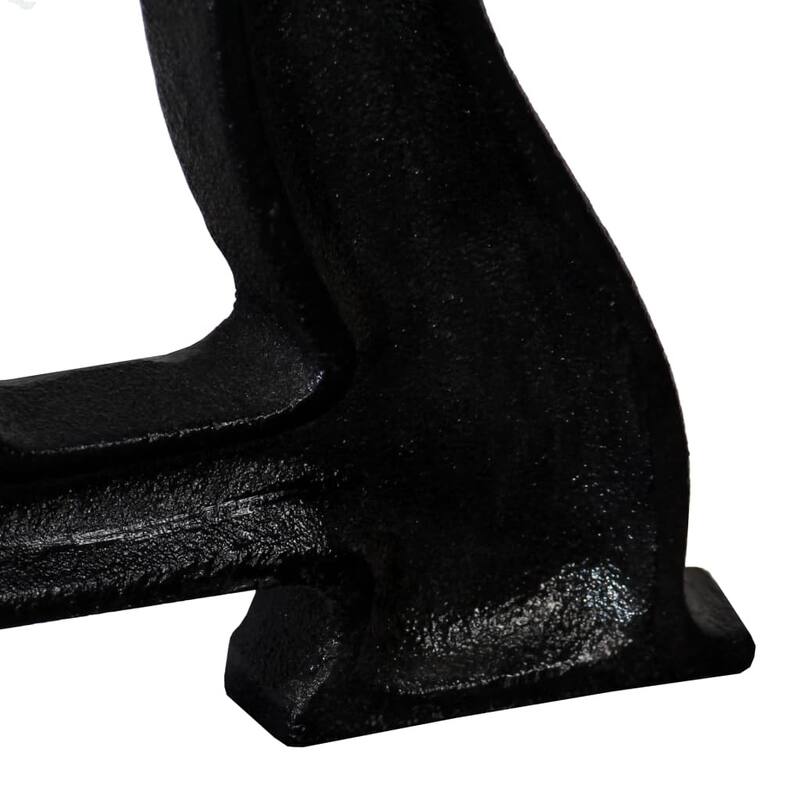 vidaXL Bench Legs 2 pcs Y-Frame Cast Iron - 9.8" x 16.1"