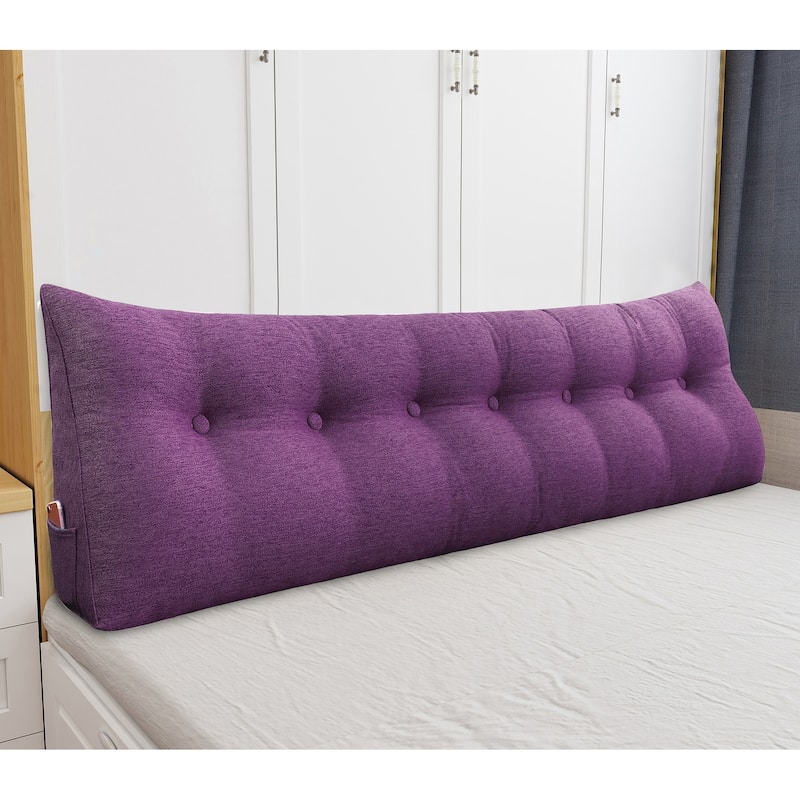 WOWMAX Bed Rest Reading Wedge Headboard Backrest Tufted Pillow