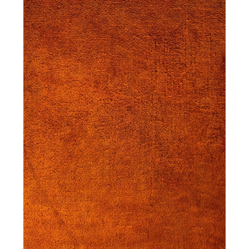 Overdyed One-of-a-Kind Hand-Knotted Area Rug - Orange - 10' 0" x 13' 8"