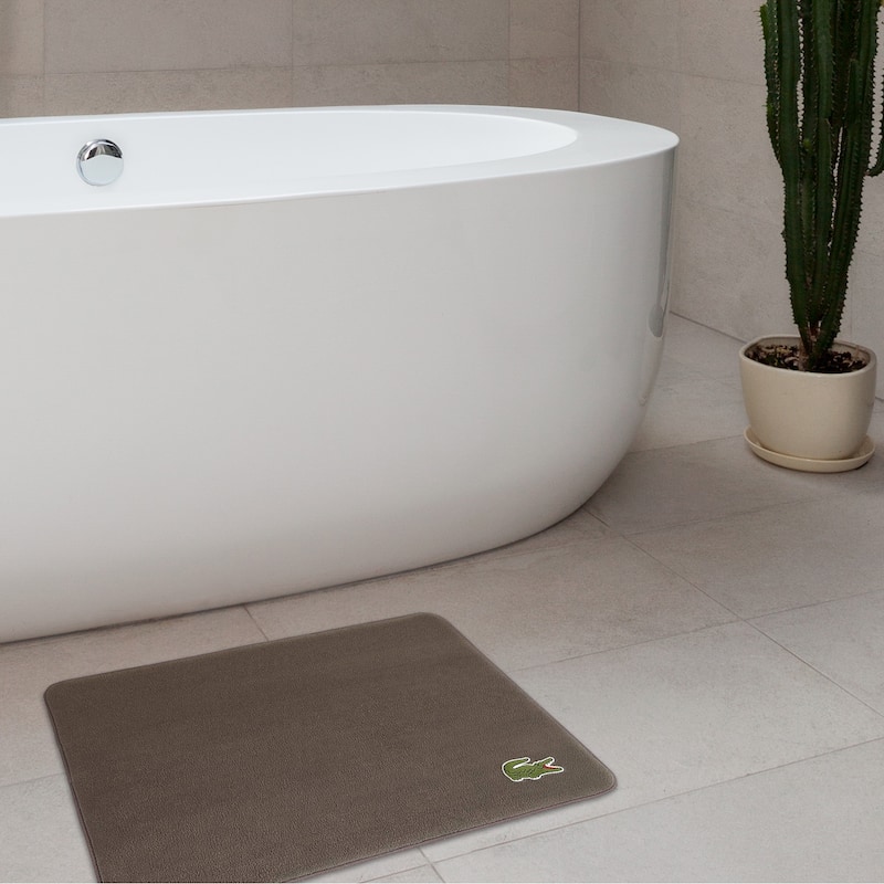 Lacoste Croc Memory Foam Non-Slip Bath Rug