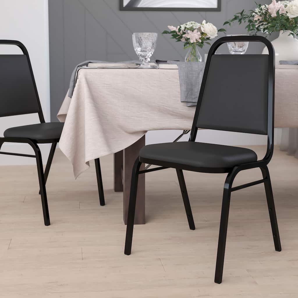 Trapezoidal Back Stacking Banquet Chair with 1.5" Thick Seat - 20.25"D x 17.5"W x 34"H