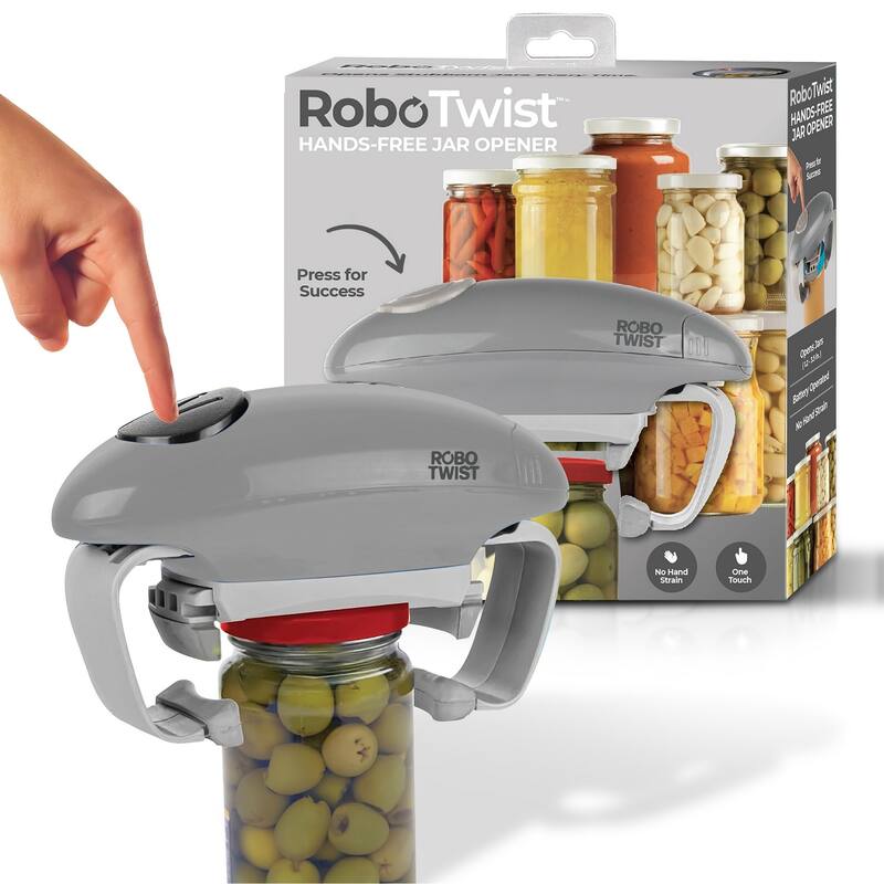 Robo Twist Electric Jar Opener Automatic Hands-Free Kitchen Gadget - Dark Grey