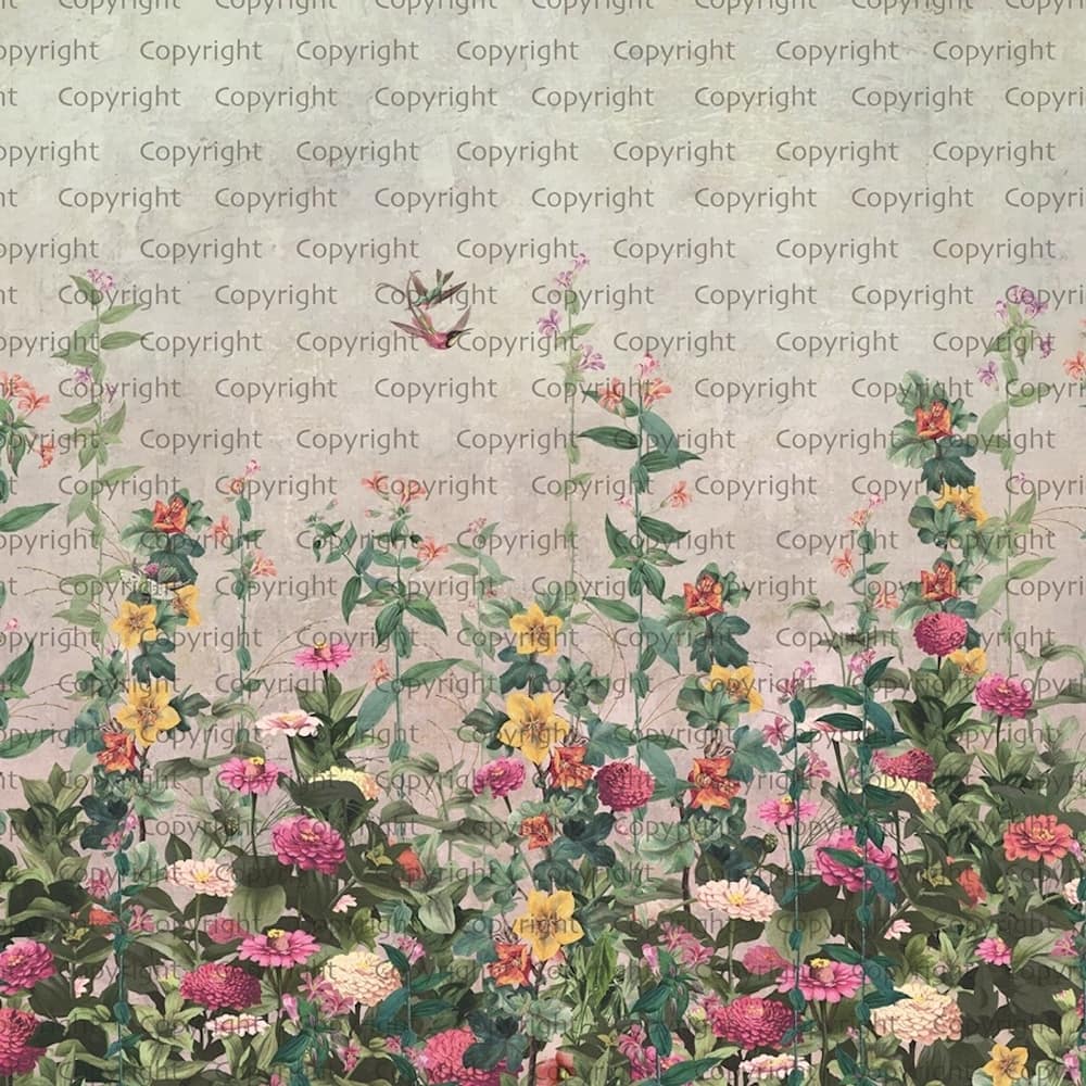 Modern Abstract Village Nightscape Wallpaper Mural