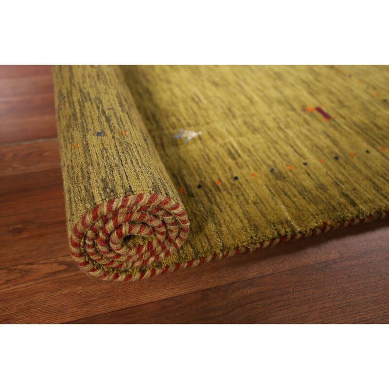 Tribal Gabbeh Indian Accent Rug Handmade Wool Carpet - 3'2" x 4'11"