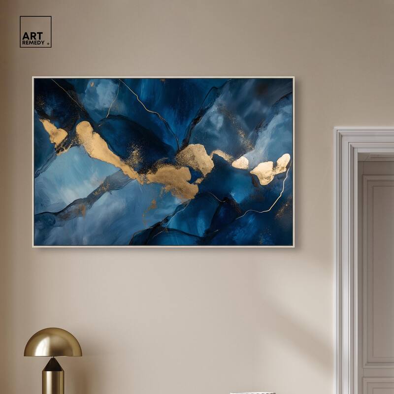 Dark Texture Golden Touch I Canvas by Art Remedy