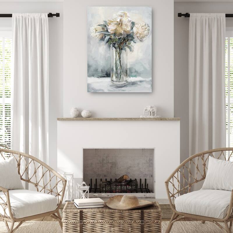 Precious Peonies I By Studio Arts Canvas Art Print