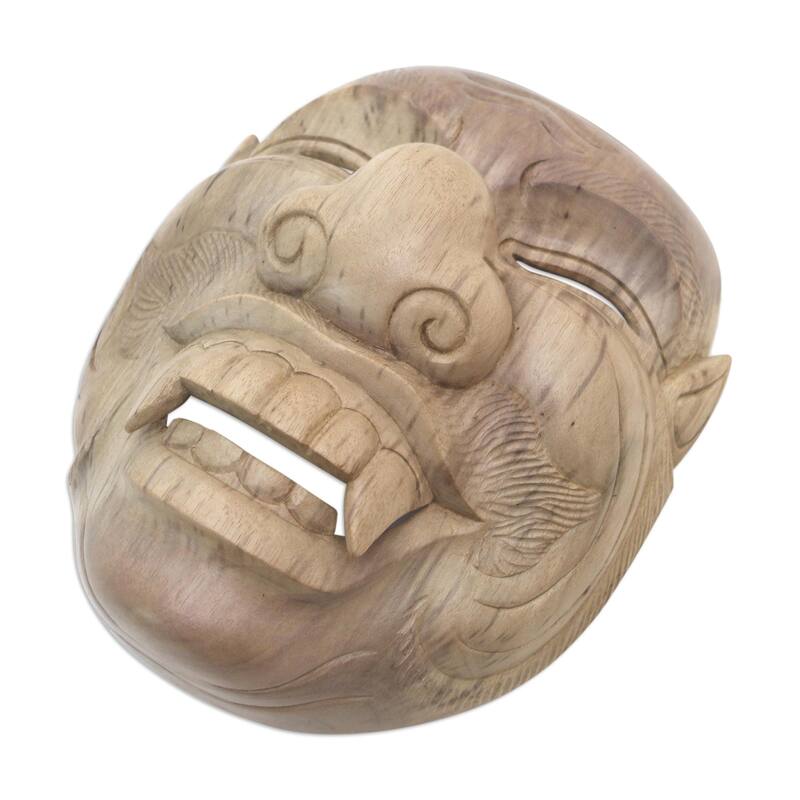 Novica Handmade Sidakarya Wood Mask