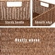 preview thumbnail 7 of 9, 3-Pack Hand Woven Storage Basket Set, Wicker Baskets for Bathroom, Kitchen, Living Room - 5.12'' H X 12.99'' W X 9.45'' D