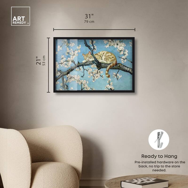 Autumn Blossom Kitten Shadowbox by Art Remedy