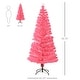 preview thumbnail 28 of 32, HOMCOM 6 ft. Prelit Artificial Christmas Tree with Stand, Colored Christmas Tree
