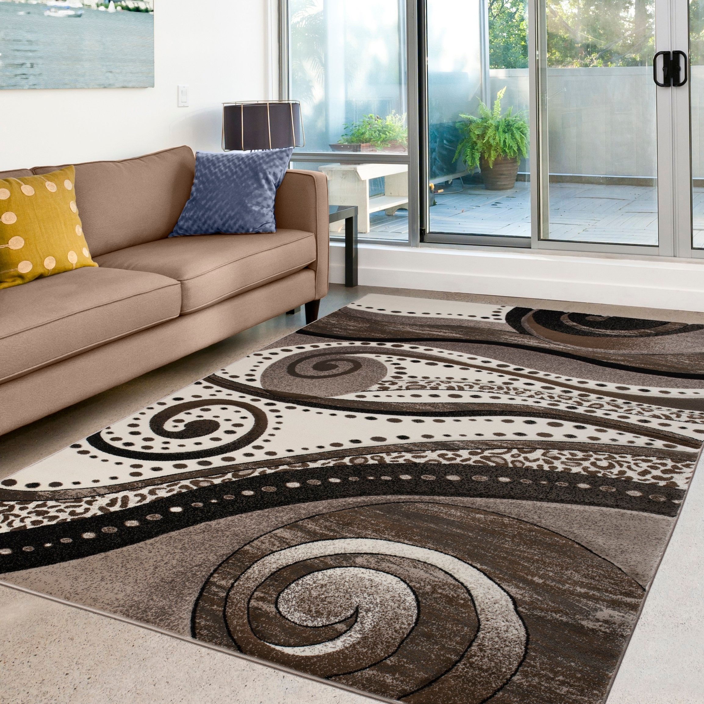 MDA Rugs Rhodes Collection Abstract Swirl Area Rug