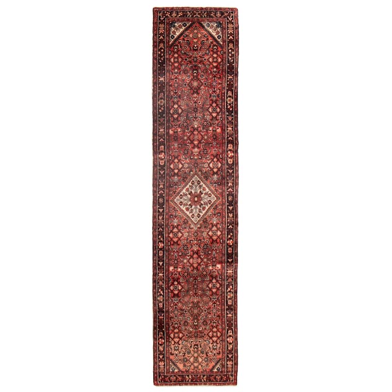 ECARPETGALLERY Hand-knotted Andelz Red Wool Rug - 2'8 x 12'0 - Red - 2'8 x 12'0