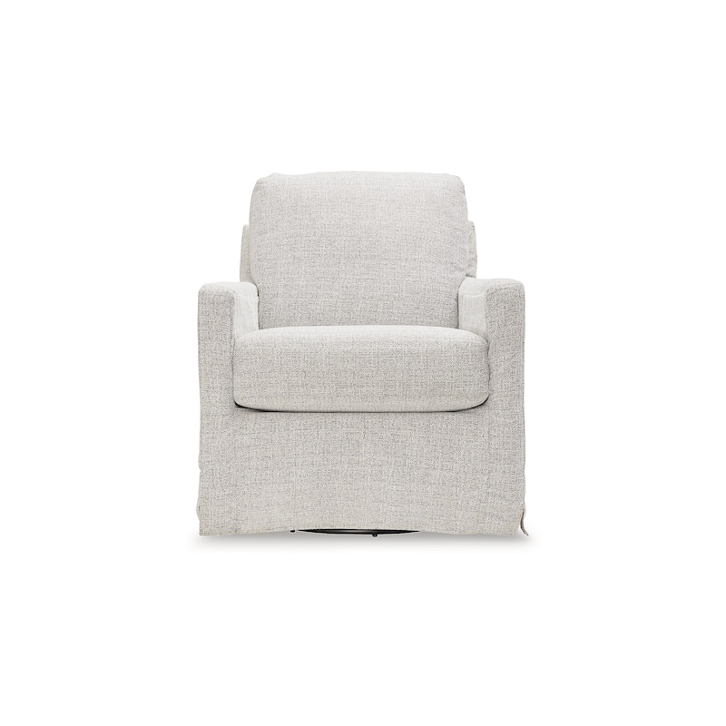 Signature Design by Ashley Nenana Next-Gen Nuvella Stone Swivel Glider Accent Chair - 30"W x 37"D x 37"H