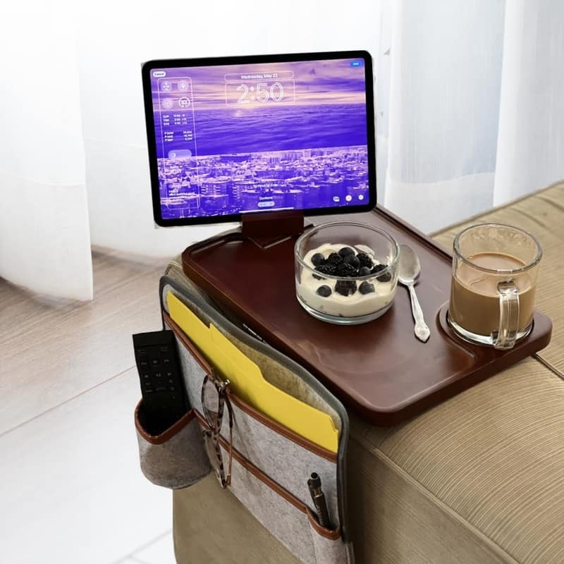 Bamboo Couch Arm Table - 35"D x 24"W x1"H