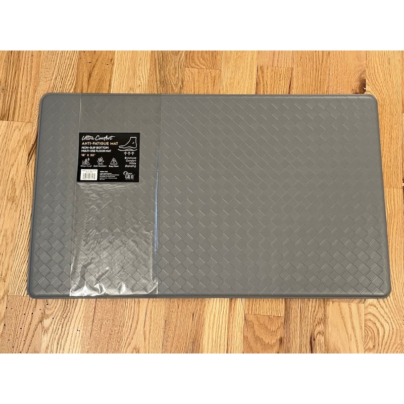 Anti-Fatigue Emboss Mat 18" x 30" - Silver