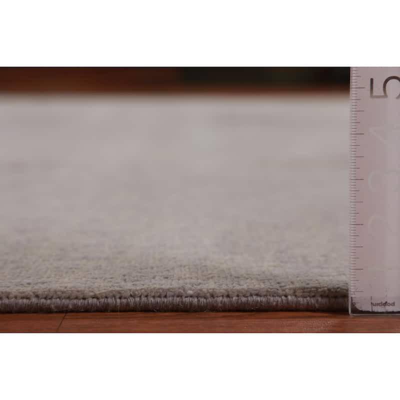 Hand Knotted Oriental 100% Wool Carpet Modern Solid Brown Gabbeh Area Rug - 13' 0'' X 10' 3''