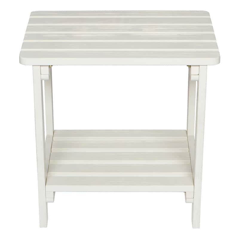 Laguna Adirondack Weather-Resistant 19.75" Wood 2 Tier Side Table by Porch & Den