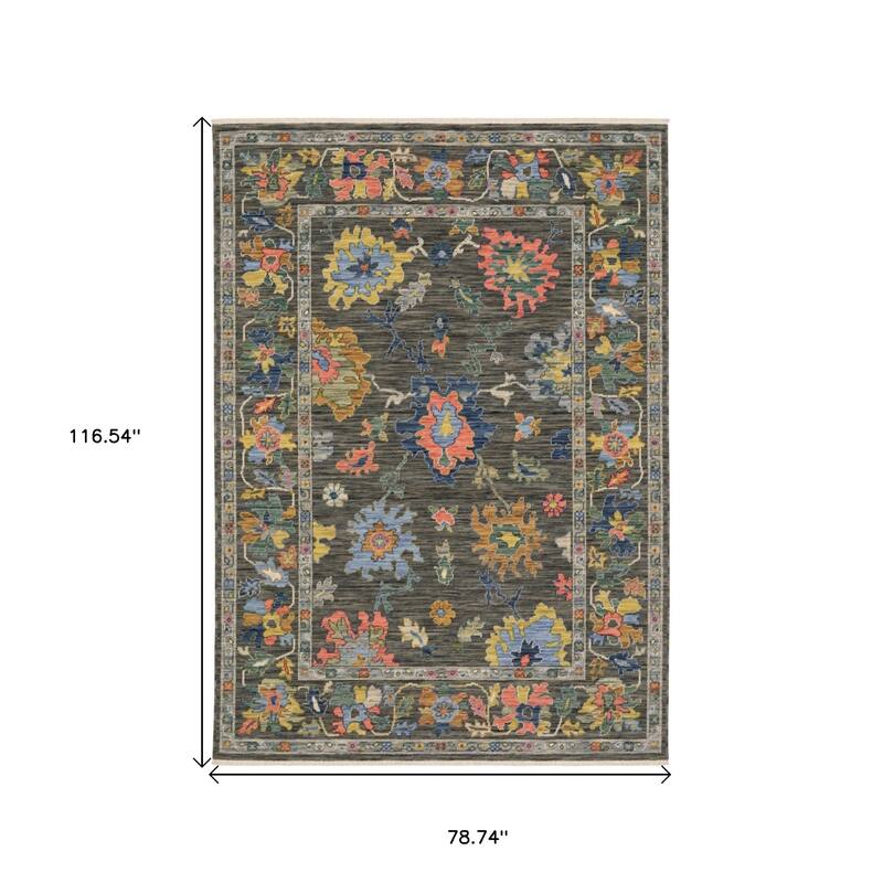 HomeRoots Oriental Traditional Rectangle Area Rug