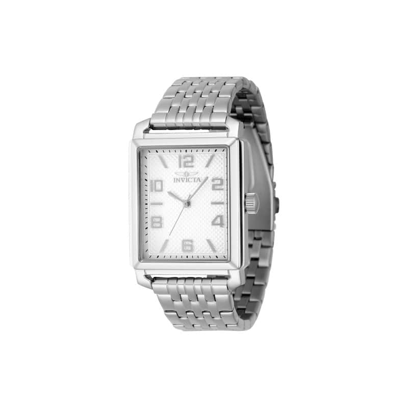 Invicta Men's 46634 Vintage Quartz 3 Hand Silver Dial Watch