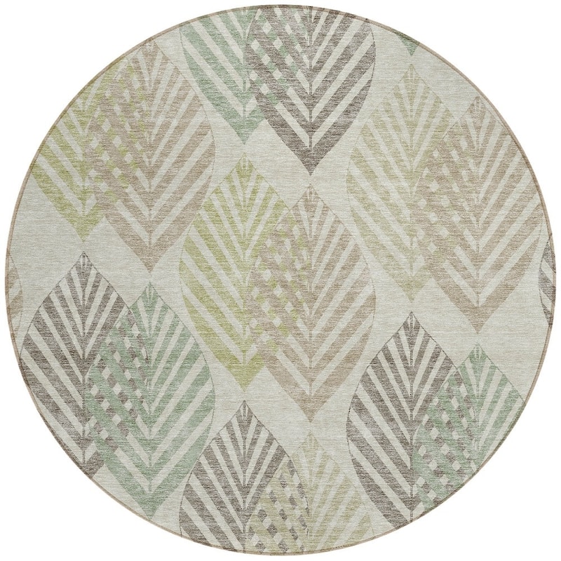 HomeRoots Floral Transitional Rectangle Outdoor Rug