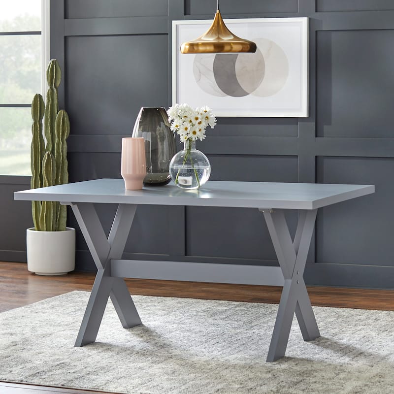 Simple Living Sumner X-base Picnic Dining Table - Grey