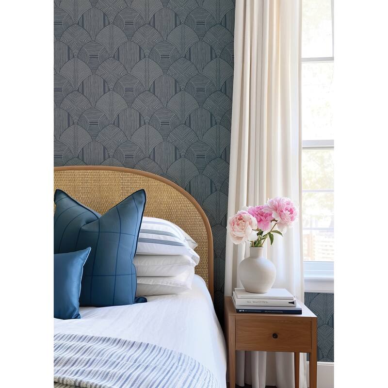 A-Street Prints Meyberg Blue Geometric Wallpaper