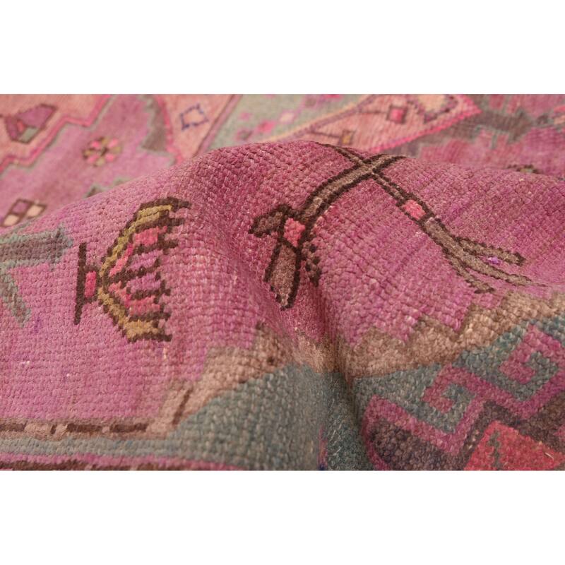 ECARPETGALLERY Hand-knotted Antalya Vintage Purple Wool Rug - 4'8 x 7'6