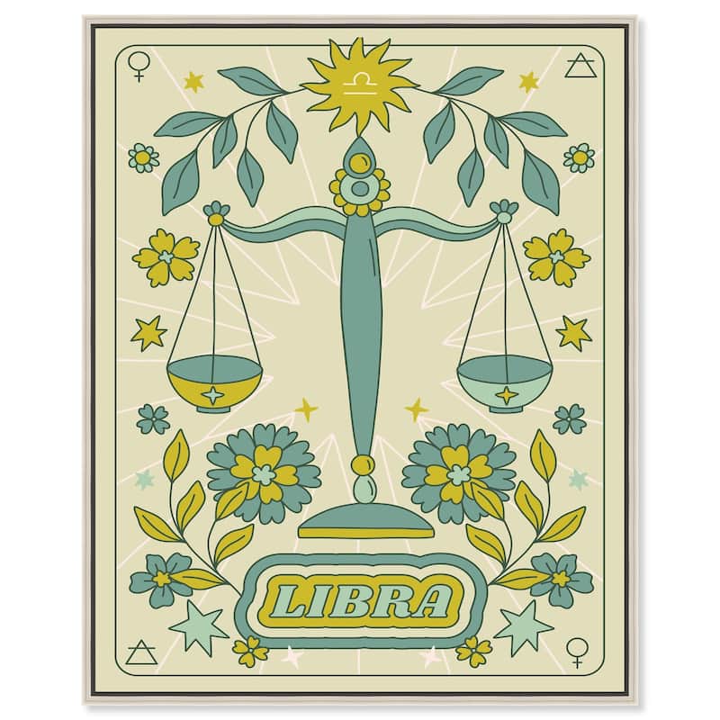Libra Stars Card Canvas by Art Remedy - 30" x 36" - Silver