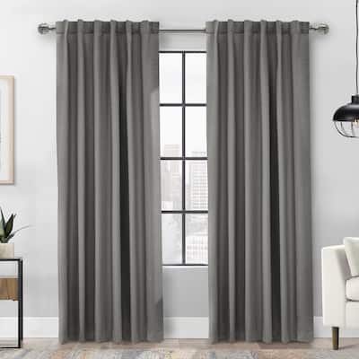 ThermaPlus Baxter Total Blackout Textured Dual Header Curtain Panel