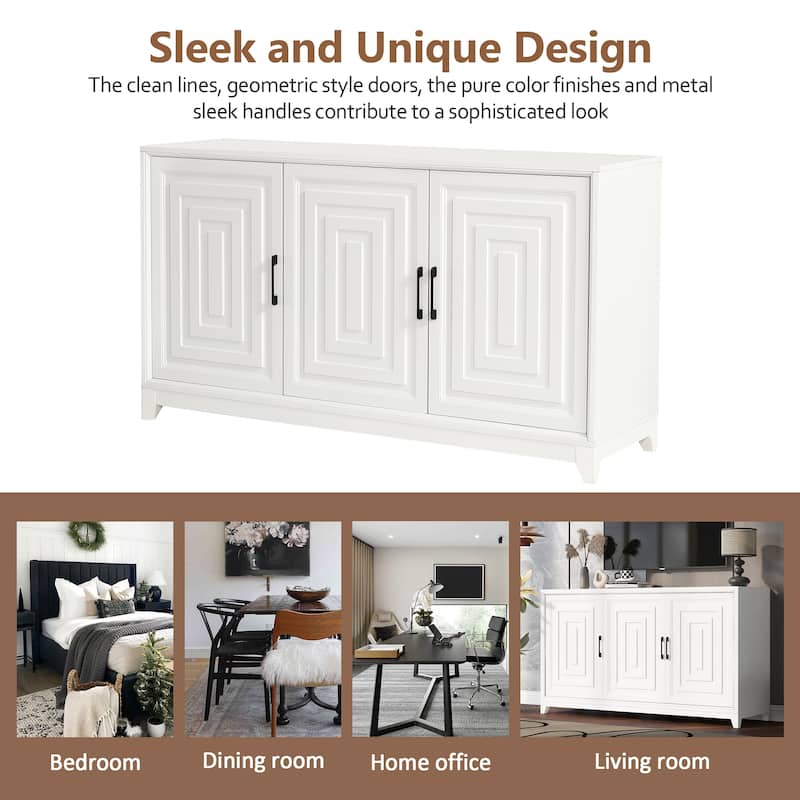 Modern Simple Uncluttered Design TV Stand with Spacious Storage Space