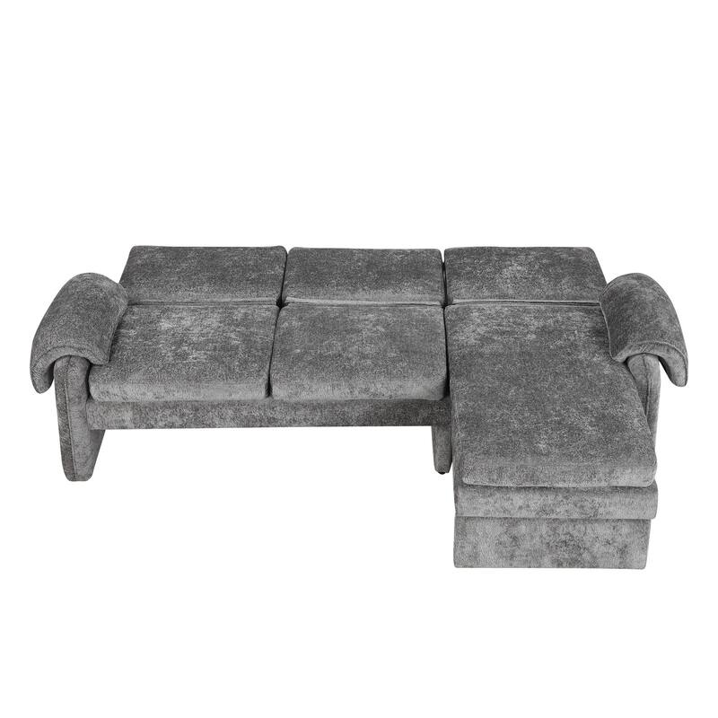 Convertible Recliner Futon Sofa with Adjustable Backrest