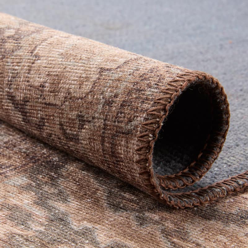 Minita Machine Washable Medallion Area Rug