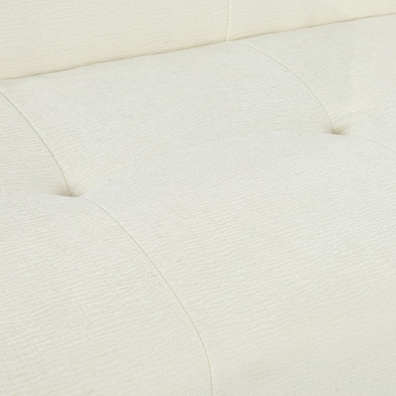 Full Sponge Compression Design Chenille Fabric 3-Seater Sofa with Tufted Style