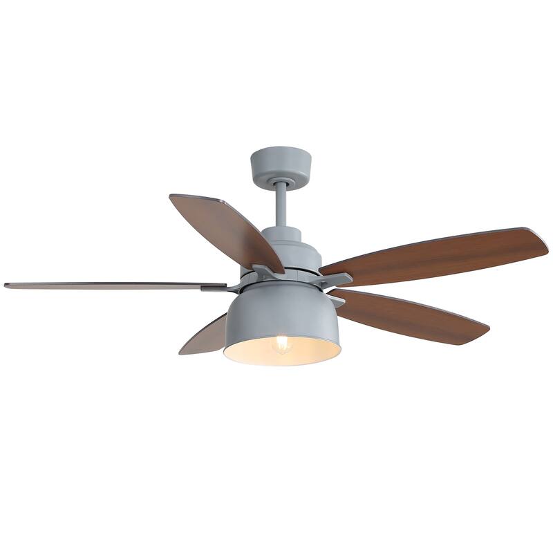 52/66-In Farmhouse Style Industrial Windmill Large Ceiling Fan with Light and Remote