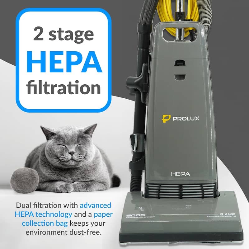 Prolux 6000 Upright HEPA Vacuum with 9 AMP Motor