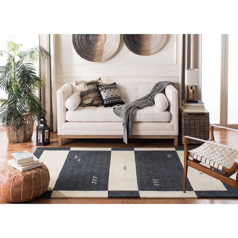 SAFAVIEH Handmade Himalaya Petaluma & Contemporary Geometric Cream Wool - 9' x 12' - Cream