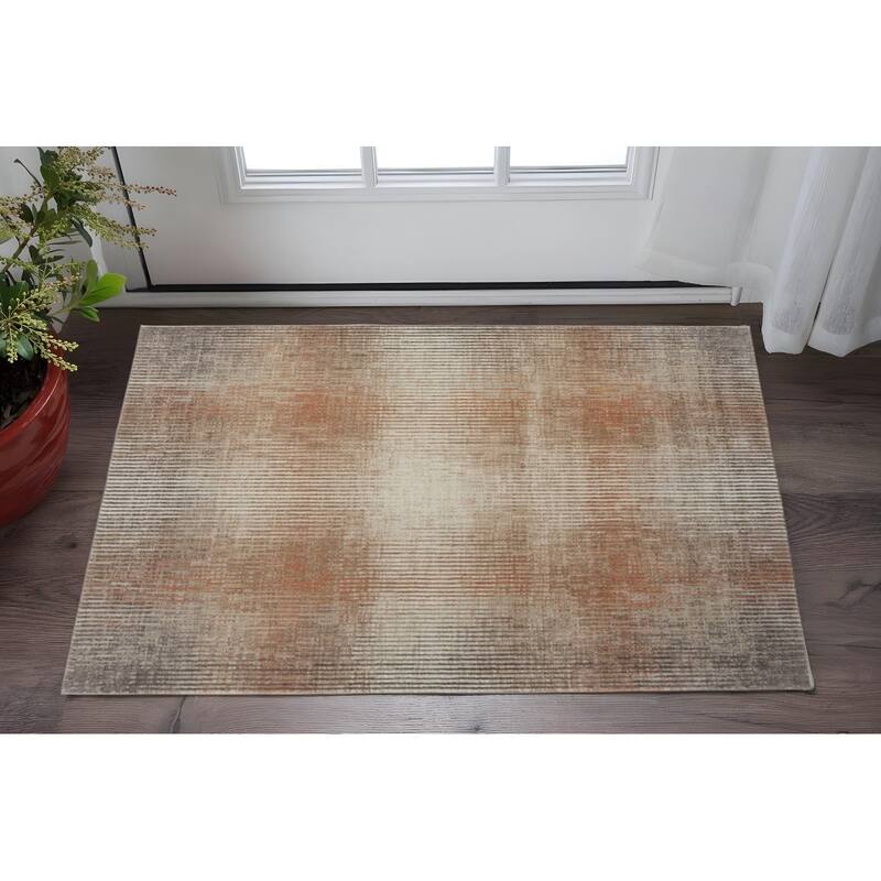 HomeRoots Abstract Industrial Rectangle Area Rug - 34.00 in. x 21.00 in.  x 0.47 in.