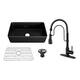 Option 33" Matte Black Sink + 3-Function Pull-Down Faucet