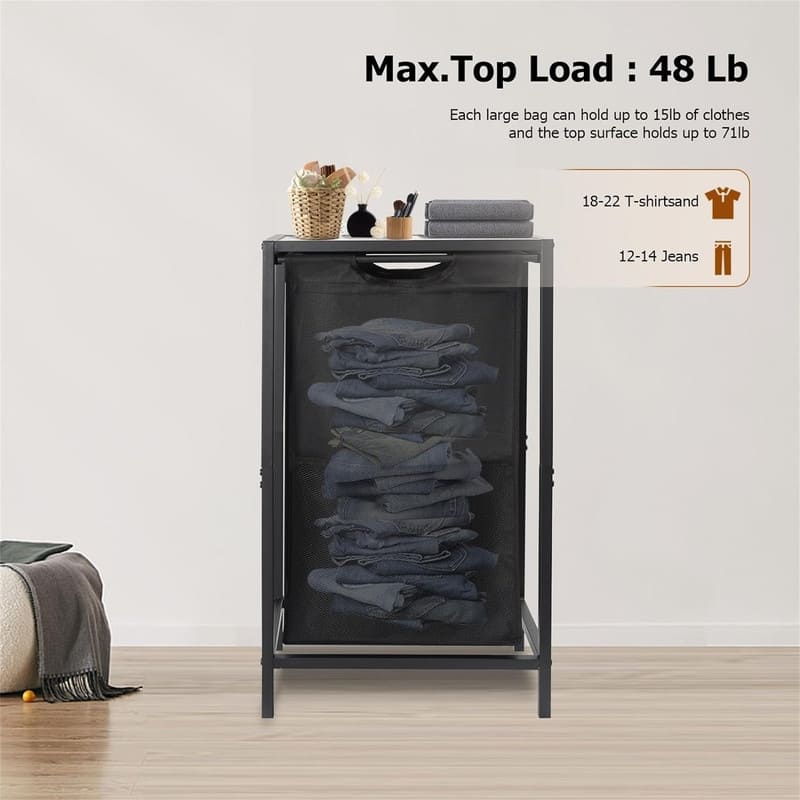 0L Large Laundry Hamper Basket with Pull Out