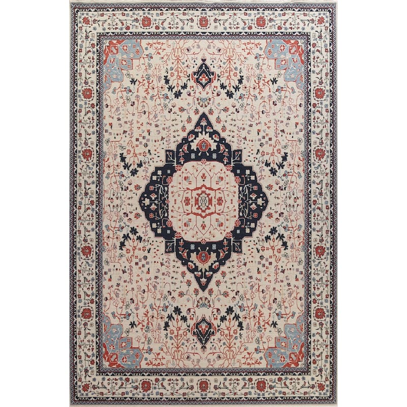 Floral Kashan Mohtasham Turkish Oriental Area Rug Wool Hand-knotted - 9'9" x 13'0"
