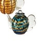 preview thumbnail 4 of 3, 2 Piece Inferno Hand Blown Art Glass Tea Pot Sculpture