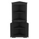preview thumbnail 25 of 26, GDFStudio - Tall Corner Cabinet with Doors and Open Shelves, Space-Saving Storage Cabinet