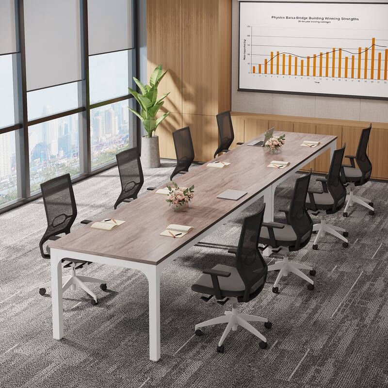 78.74" Large Rectangle Conference Table, Office Meeting/Seminar/Business Table Desk for Office Boardroom & Meeting Room