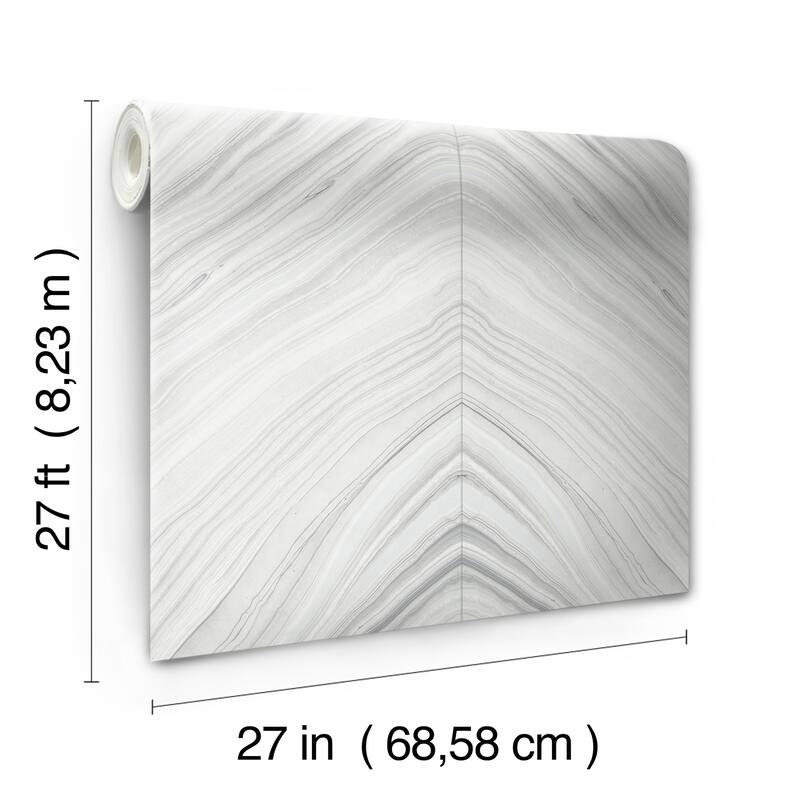 Paul, Onyx Strata Wallpaper, 27 in x 27 ft = 60.75 ft sq, Wallpaper Roll