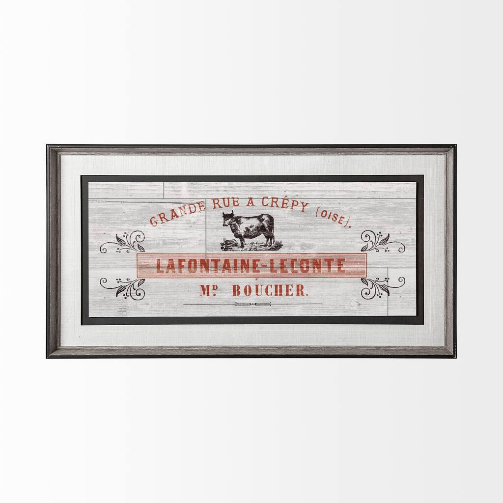 Animal Bill of Sales II Gray Wood Framed Art Print