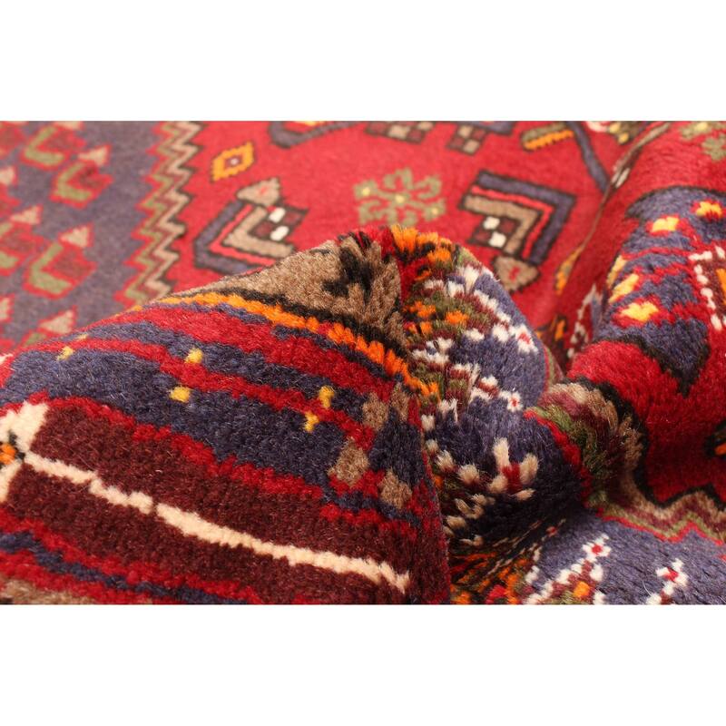 ECARPETGALLERY Hand-knotted Andelz Red Wool Rug - 4'4 x 6'7