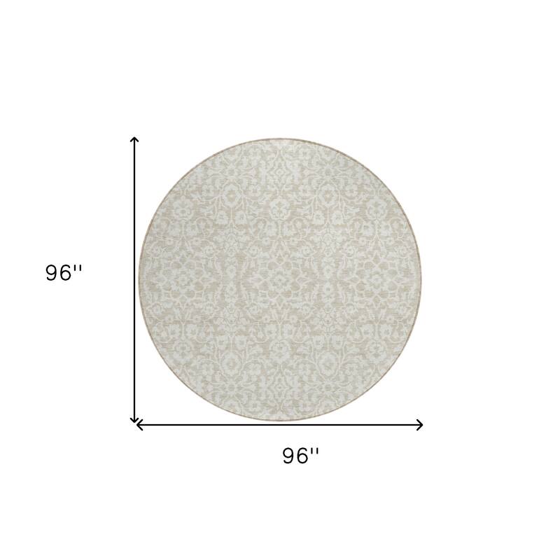 HomeRoots Damask Traditional Rectangle Outdoor Rug