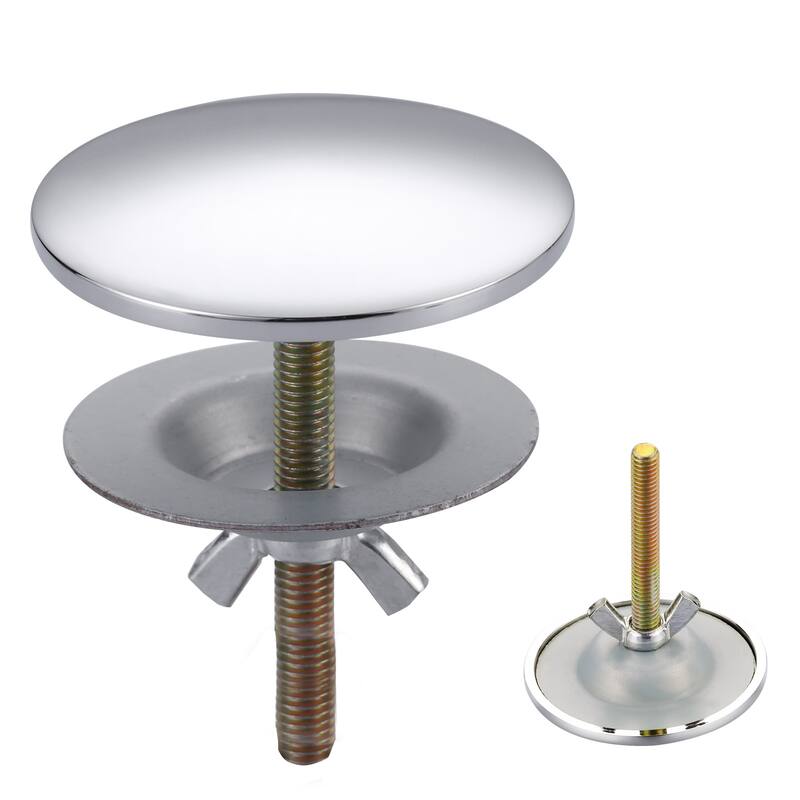 WOWOW Sink Hole Cover Fits 0.31 to 1.89" Holes, Easy Install - Chrome - 1 Pack