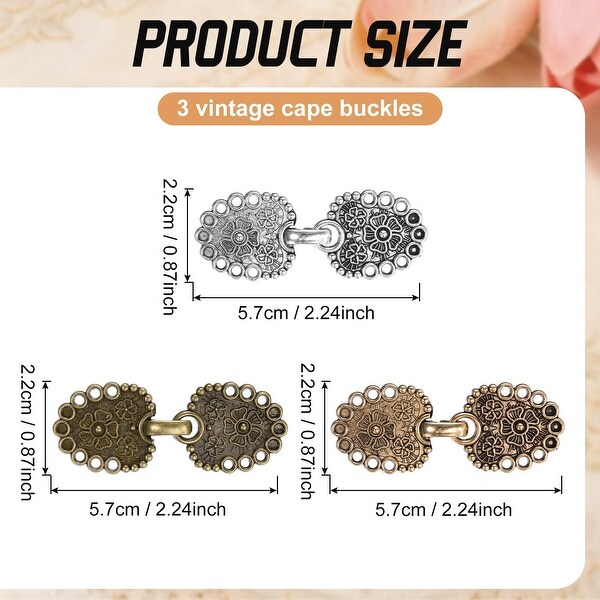 Vintage Cloak Clasps, Sweater Clips Women Collar Clip for Women